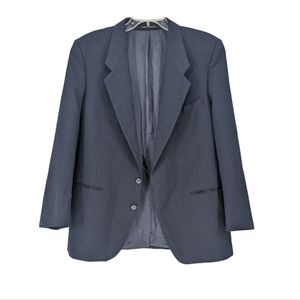 Yves Saint Lauren YSL Vintage Navy Pinstripe Blazer Suit Coat Size Medium